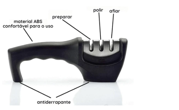 Afiador de Facas 3 em 1