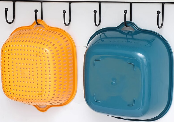 Cesta de Drenagem Dupla para Lavagem de Alimentos