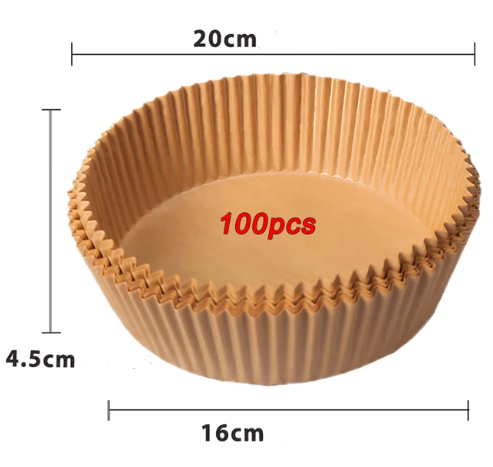 Forro de Papel Protetor Antiaderente para Air Fryer