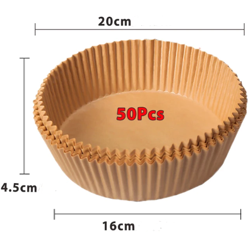 Forro de Papel Protetor Antiaderente para Air Fryer