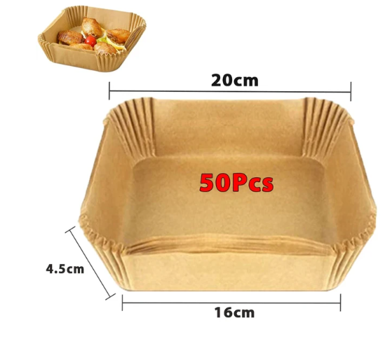 Forro de Papel Protetor Antiaderente para Air Fryer