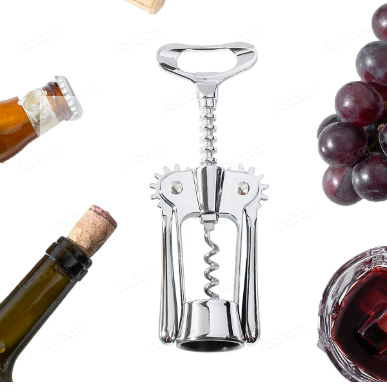 Saca Rolhas Com Abridor de Garrafas e Vinho Em Liga de Zinco