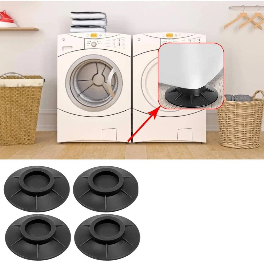Kit com 4 Pés Anti Vibração Para Máquina de Lavar