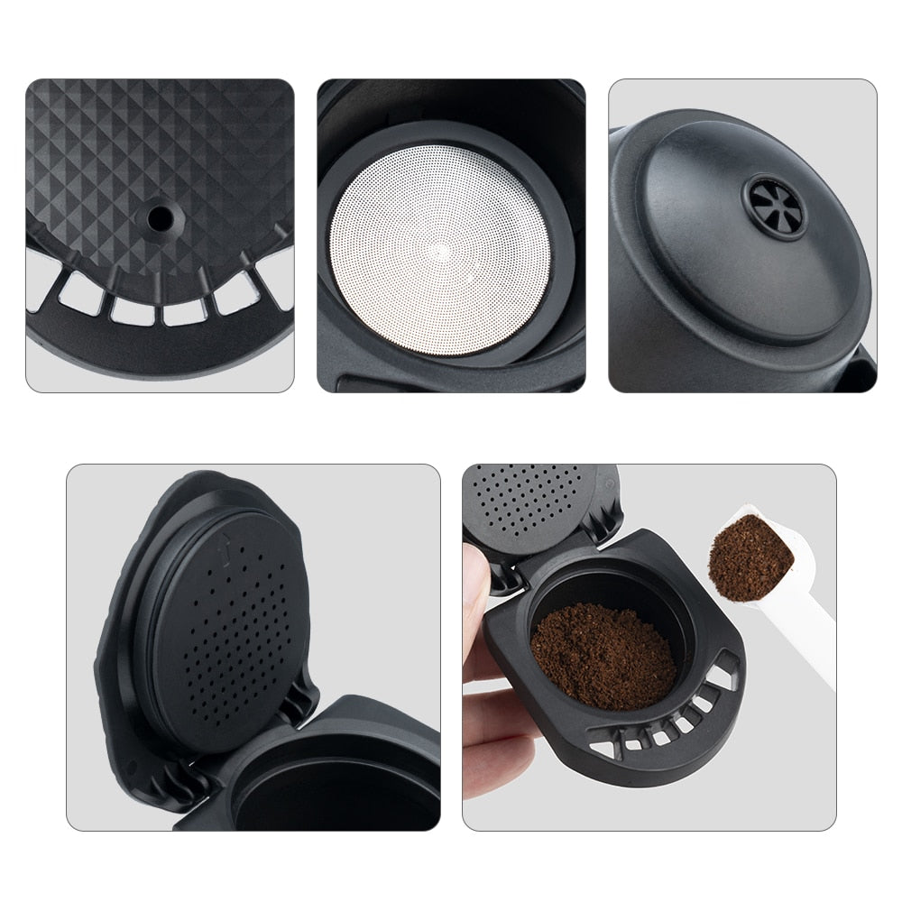 Adaptador de cápsula reutilizável para Dolce Gusto, Suporte para encher seu café em pó favorito compatível com Piccolo XS /Genio S