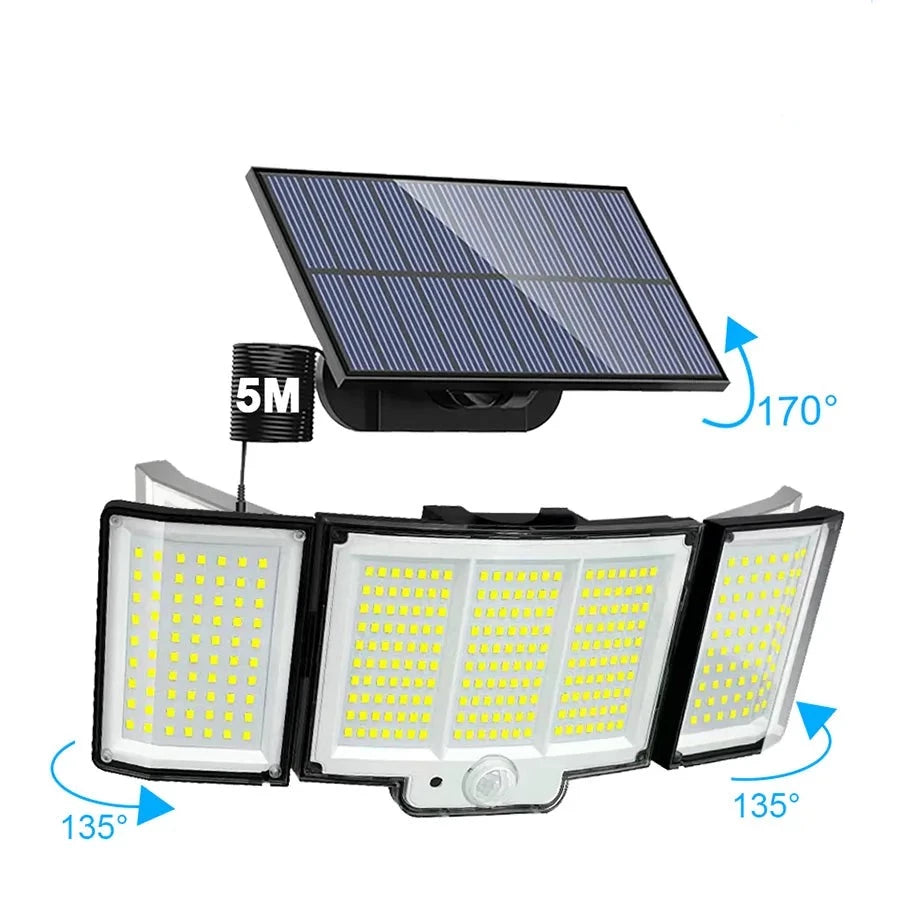 Refletor Led Solar Com 3 Cabeças 800W - EcoLight