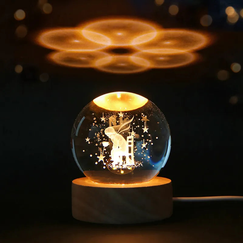 Luminária Decorativa Espacial 3D - Cosmic Glow
