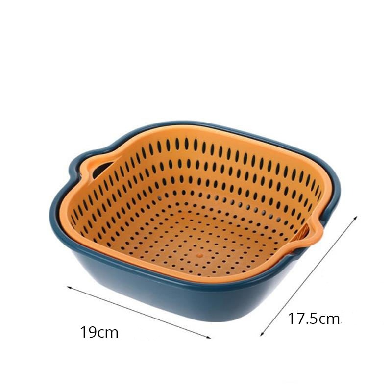 Cesta de Drenagem Dupla para Lavagem de Alimentos