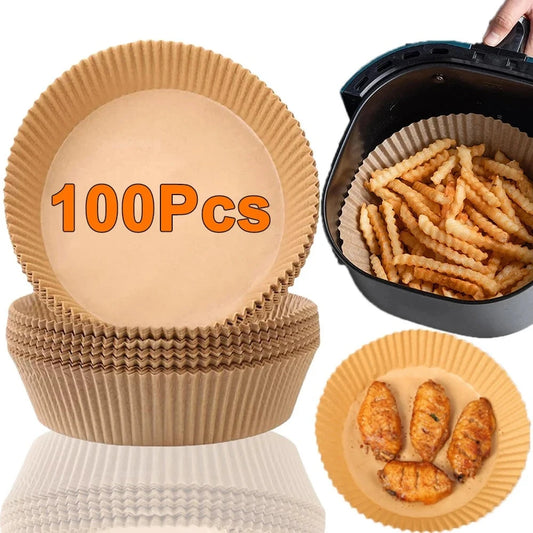 Forro de Papel Protetor Antiaderente para Air Fryer