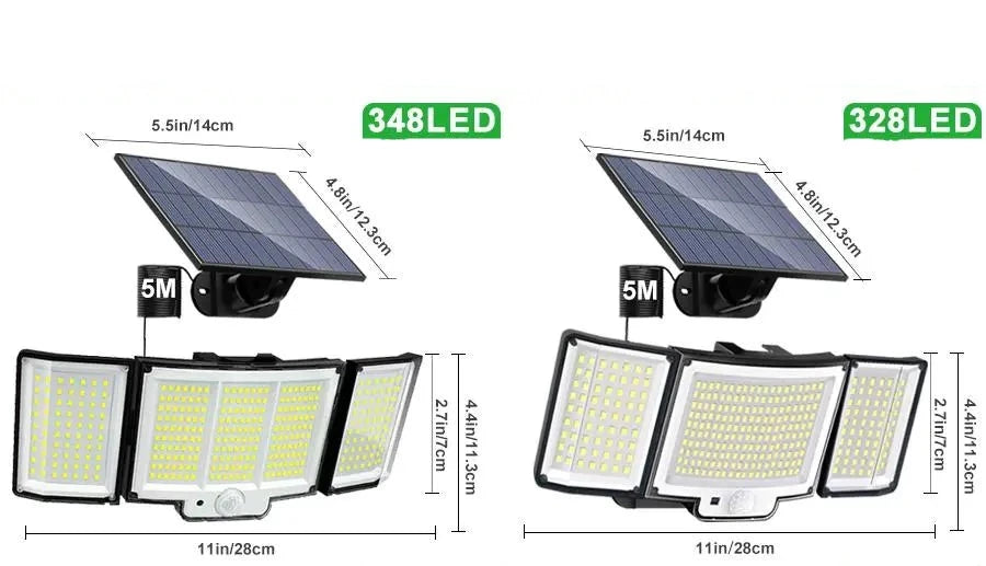 Refletor Led Solar Com 3 Cabeças 800W - EcoLight