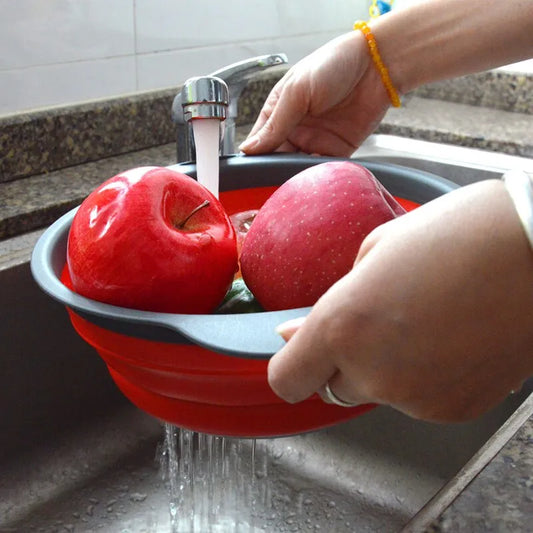 Bandeja de Silicone para Guardar e Lavar Frutas e Vegetais