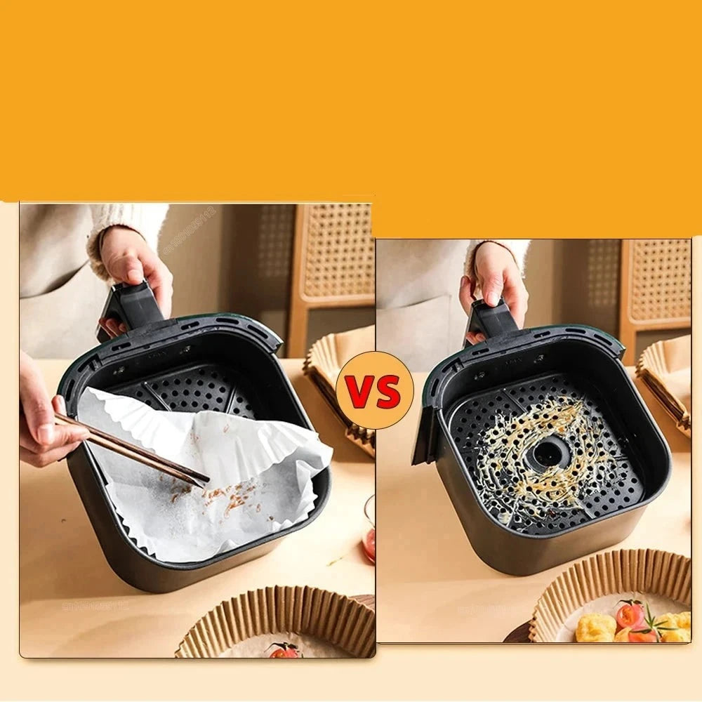 Forro de Papel Protetor Antiaderente para Air Fryer