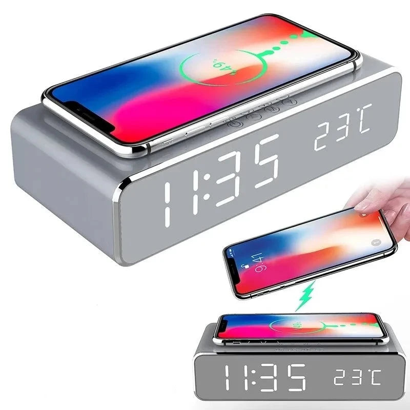 Relógio Digital Com Carregador Sem Fio – TechCharge