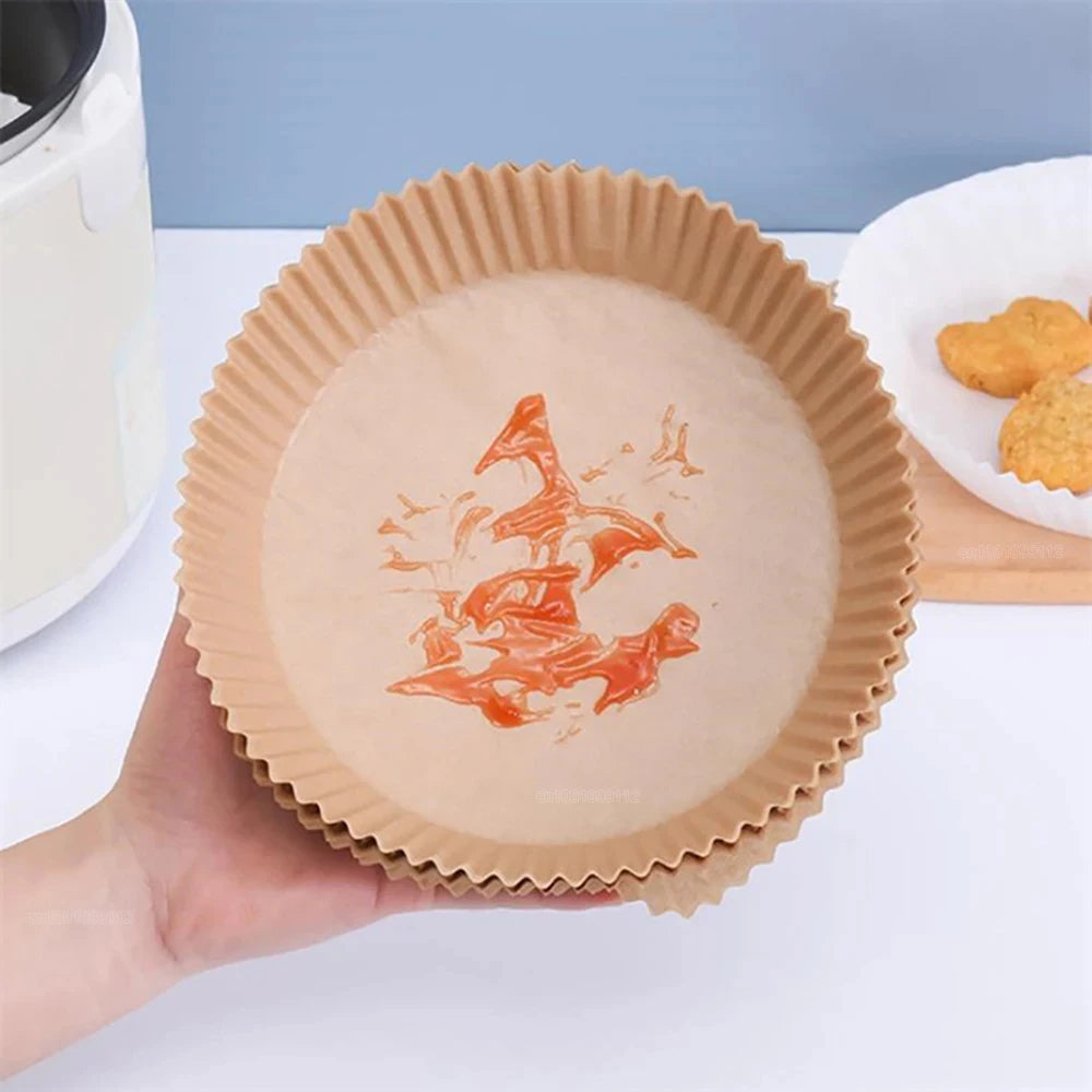 Forro de Papel Protetor Antiaderente para Air Fryer