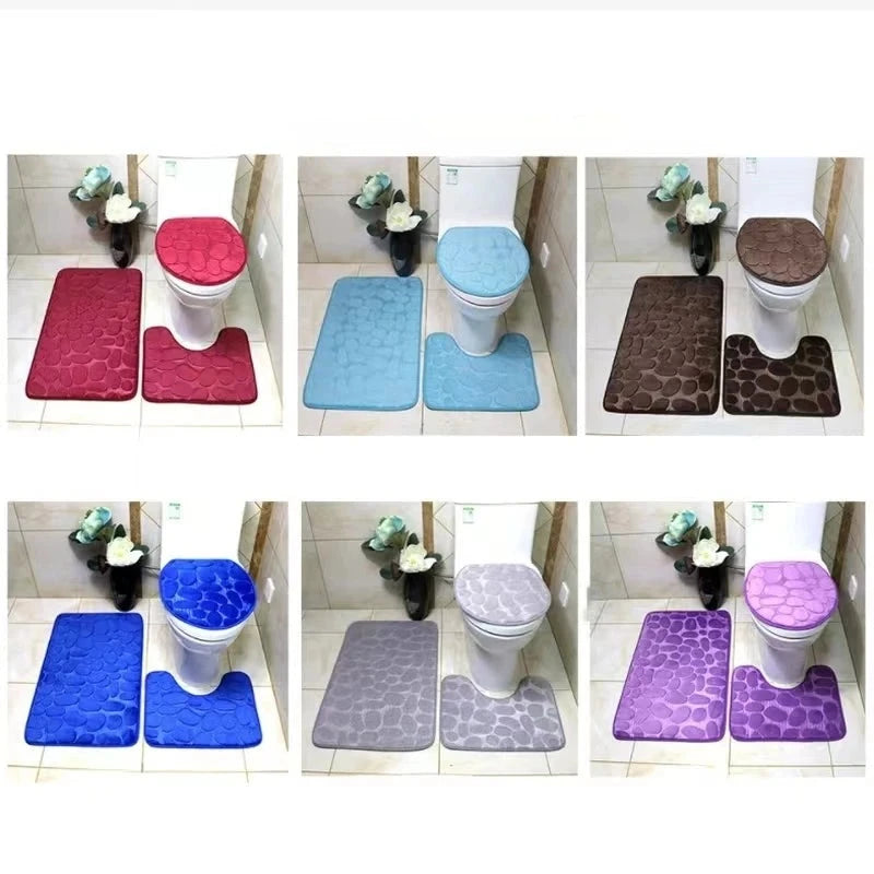 Kit 3 Tapetes para Banheiro Absorvente