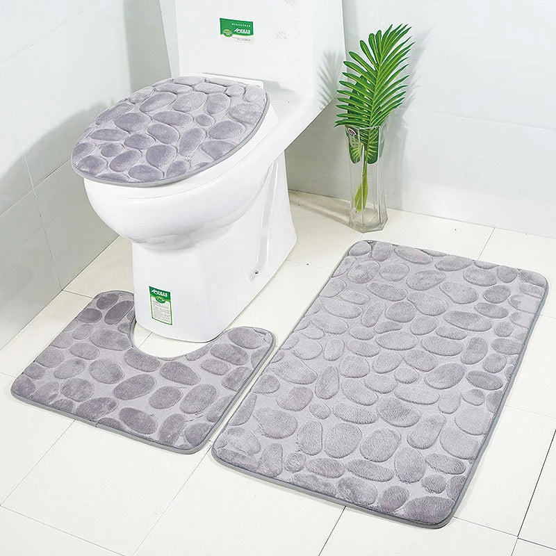 Kit 3 Tapetes para Banheiro Absorvente