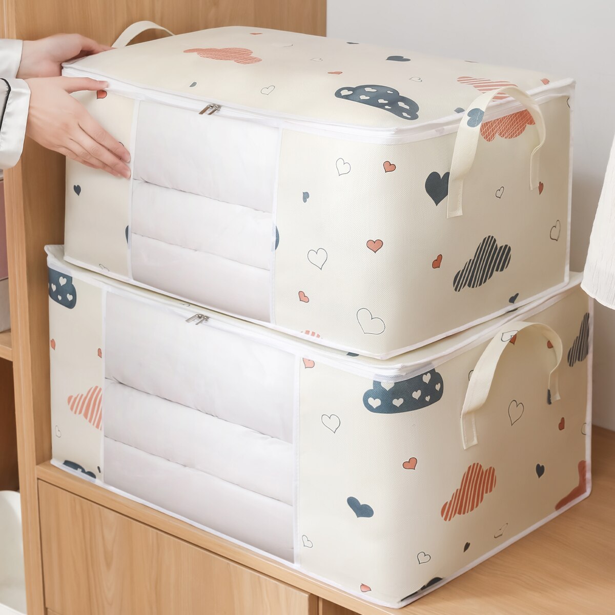 Saco de armazenamento de roupas edredons e cobertores