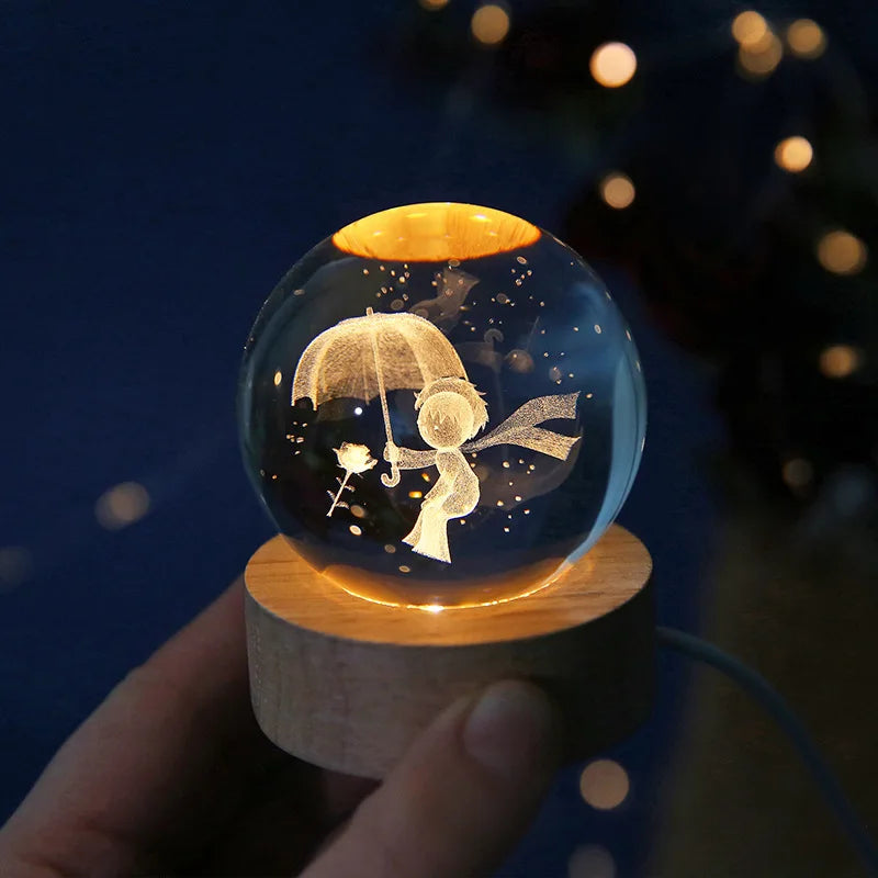 Luminária Decorativa Espacial 3D - Cosmic Glow