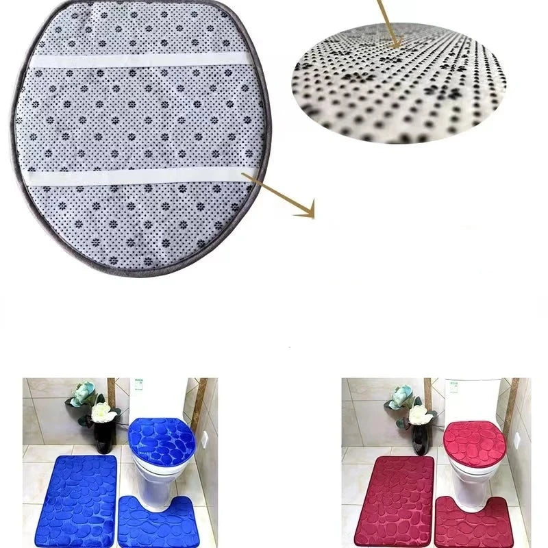 Kit 3 Tapetes para Banheiro Absorvente